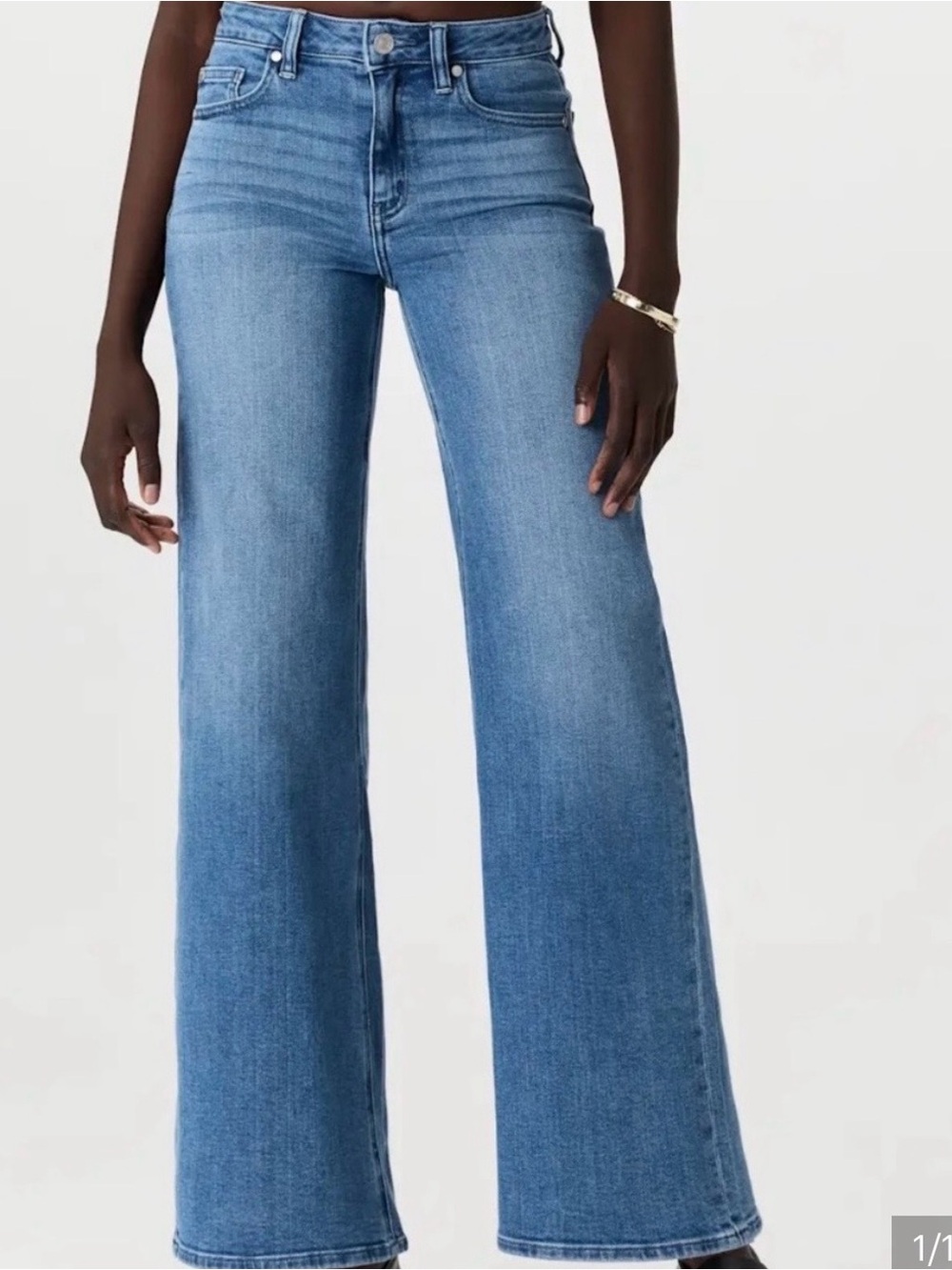 Quince Seaside Blue High-Rise Wide Leg Jeans - 30 Inseam